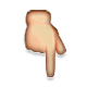 👇 Emoji Dorso Da Mão Com Dedo Indicador Apontando Para Baixo na Apple iOS 5.0.