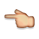 👈 Emoji Dorso De Mano Con índice A La Izquierda en Apple iOS 5.0.