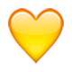 💛 Emoji Corazón Amarillo en Apple iOS 5.0.