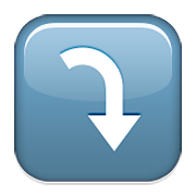 Emoji ⤵️ Freccia Curva In Basso su Apple iOS 5.1.