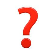 Emoji ❓ Punto Interrogativo Rosso su Apple iOS 5.1.