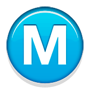 Emoji Ⓜ️ Pulsante M Cerchiata su Apple iOS 5.1.