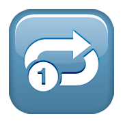 Emoji 🔂 Pulsante Di Ripetizione Della Riproduzione Di Una Traccia su Apple iOS 5.1.