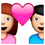Émoji 💑 Couple Avec Cœur sur Apple iOS 5.1.