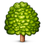 🌳 Emoji árbol De Hoja Caduca en Apple iOS 5.1.