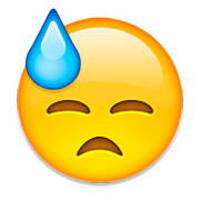 Emoji 😓 Faccina Sudata su Apple iOS 5.1.