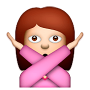 🙅 Emoji Pessoa Fazendo Gesto De «não» na Apple iOS 5.1.