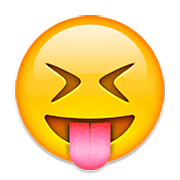 Emoji 😝 Faccina Con Un Gran Sorriso Che Mostra La Lingua su Apple iOS 5.1.