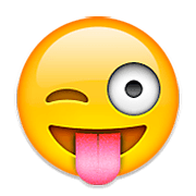 😜 Emoji zwinkerndes Gesicht mit herausgestreckter Zunge Apple iOS 5.1.