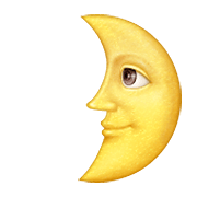 Emoji 🌛 Faccina Primo Quarto Di Luna su Apple iOS 5.1.
