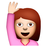 Emoji 🙋 Persona Con Mano Alzata su Apple iOS 5.1.
