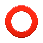 ⭕ Emoji hohler roter Kreis Apple iOS 5.1.