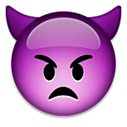Emoji 👿 Faccina Arrabbiata Con Corna su Apple iOS 5.1.