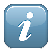 ℹ️ Emoji Buchstabe „i“ in blauem Quadrat Apple iOS 5.1.