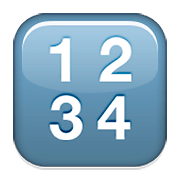 Emoji 🔢 Pulsante Con Numeri su Apple iOS 5.1.