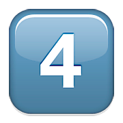 Émoji 4️⃣ Touches : 4 sur Apple iOS 5.1.