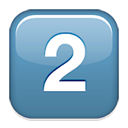 Émoji 2️⃣ Touches : 2 sur Apple iOS 5.1.