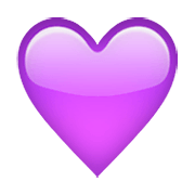 Emoji 💜 Cuore Viola su Apple iOS 5.1.