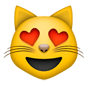 😻 Emoji lachende Katze mit Herzen als Augen Apple iOS 5.1.