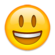 Emoji 😃 Faccina Con Un Gran Sorriso E Occhi Spalancati su Apple iOS 5.1.