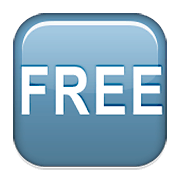 🆓 Emoji Wort „Free“ in blauem Quadrat Apple iOS 5.1.
