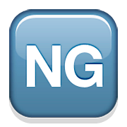 🆖 Emoji Großbuchstaben NG in blauem Quadrat Apple iOS 5.1.