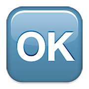 🆗 Emoji Großbuchstaben OK in blauem Quadrat Apple iOS 5.1.