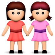 Émoji 👭 Deux Femmes Se Tenant La Main sur Apple iOS 5.1.