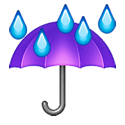 Émoji ☔ Parapluie Avec Gouttes De Pluie sur Apple iOS 5.1.