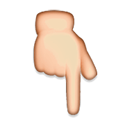 👇 Emoji Dorso Da Mão Com Dedo Indicador Apontando Para Baixo na Apple iOS 5.1.