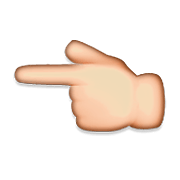 👈 Emoji Dorso Da Mão Com Dedo Indicador Apontando Para A Esquerda na Apple iOS 5.1.