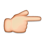 👉 Emoji Dorso Da Mão Com Dedo Indicador Apontando Para A Direita na Apple iOS 5.1.