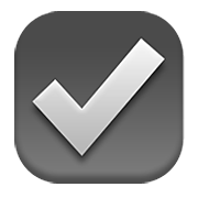 ☑️ Emoji Abstimmungsfeld mit Häkchen Apple iOS 6.0.