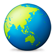 Émoji 🌏 Globe Tourné Sur L’Asie Et L’Australie sur Apple iOS 6.0.