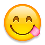 😋 Emoji Rosto Saboreando Comida na Apple iOS 6.0.