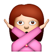 🙅 Emoji Pessoa Fazendo Gesto De «não» na Apple iOS 6.0.
