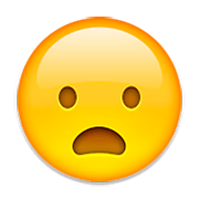 Emoji 😦 Faccina Imbronciata Con Bocca Aperta su Apple iOS 6.0.