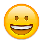 Emoji 😀 Faccina Con Un Gran Sorriso su Apple iOS 6.0.