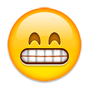 Emoji 😁 Faccina Raggiante Con Occhi Felici su Apple iOS 6.0.