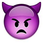 👿 Emoji Cara Enfadada Con Cuernos en Apple iOS 6.0.