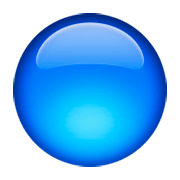 🔵 Emoji Círculo Azul Grande en Apple iOS 6.0.