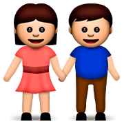 👫 Emoji Mann und Frau halten Hände Apple iOS 6.0.