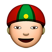 👲 Emoji Homem De Boné na Apple iOS 6.0.