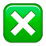 ❎ Emoji Kreuzsymbol im Quadrat Apple iOS 6.0.