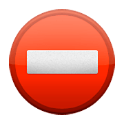Emoji ⛔ Segnale Di Divieto Di Accesso su Apple iOS 6.0.