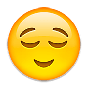 Emoji 😌 Faccina Sollevata su Apple iOS 6.0.