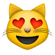 😻 Emoji lachende Katze mit Herzen als Augen Apple iOS 6.0.
