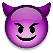 😈 Emoji Rosto Sorridente Com Chifres na Apple iOS 6.0.
