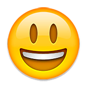 Emoji 😃 Faccina Con Un Gran Sorriso E Occhi Spalancati su Apple iOS 6.0.