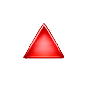 🔺 Emoji rotes Dreieck mit der Spitze nach oben Apple iOS 6.0.